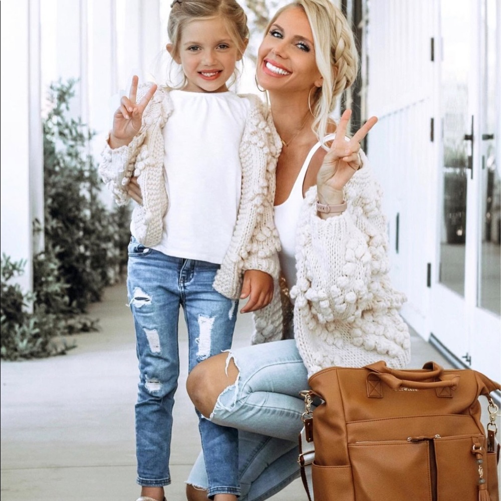 Mommy + Me matching knit sweaters